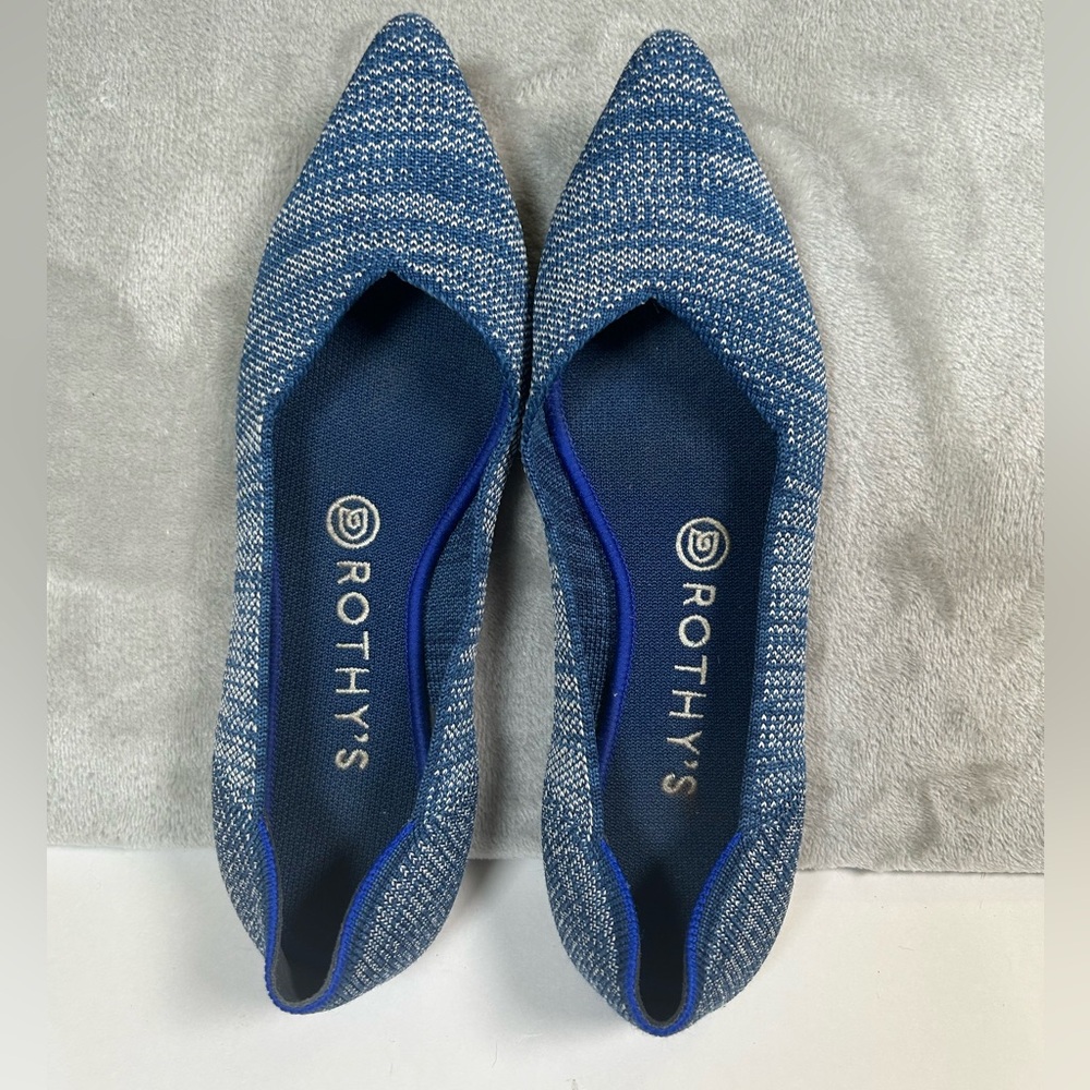Rothy’s the point indigo heather flats - Picture 3 of 11
